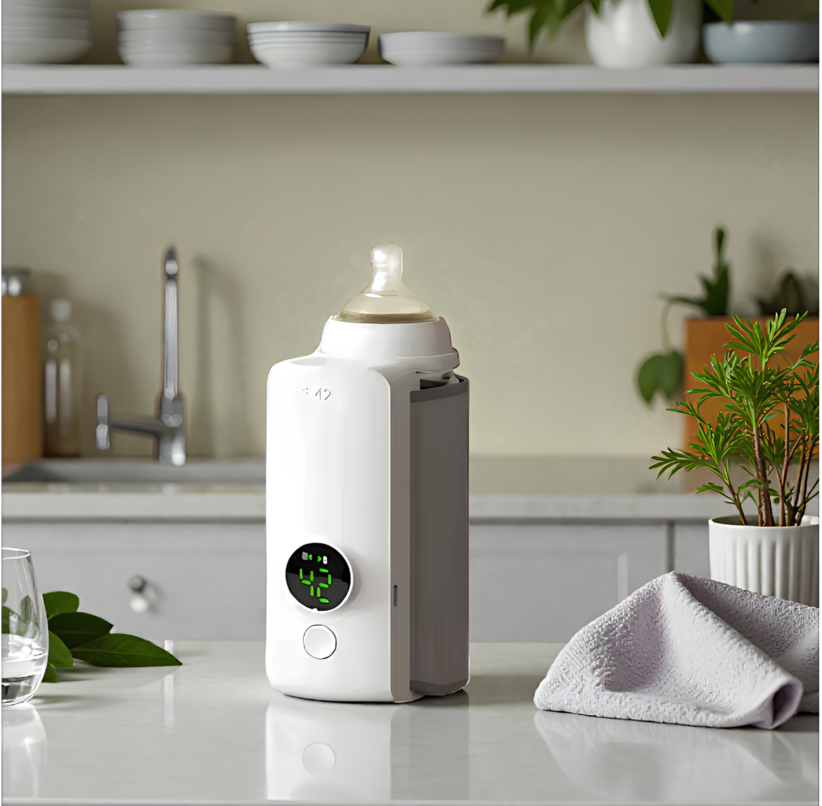 Chauffe-Biberon Portable - Design Blanc