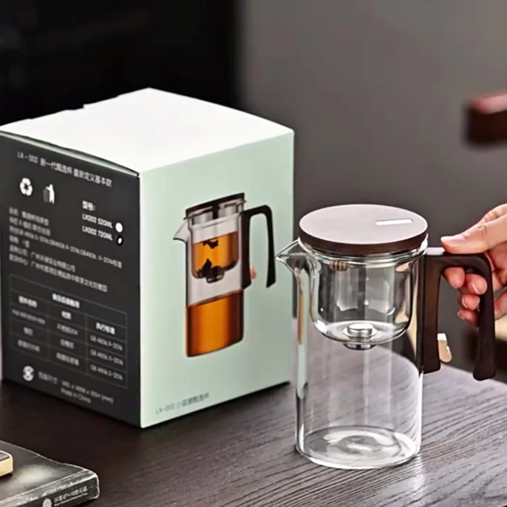 Théière magnétique en verre avec infuseur