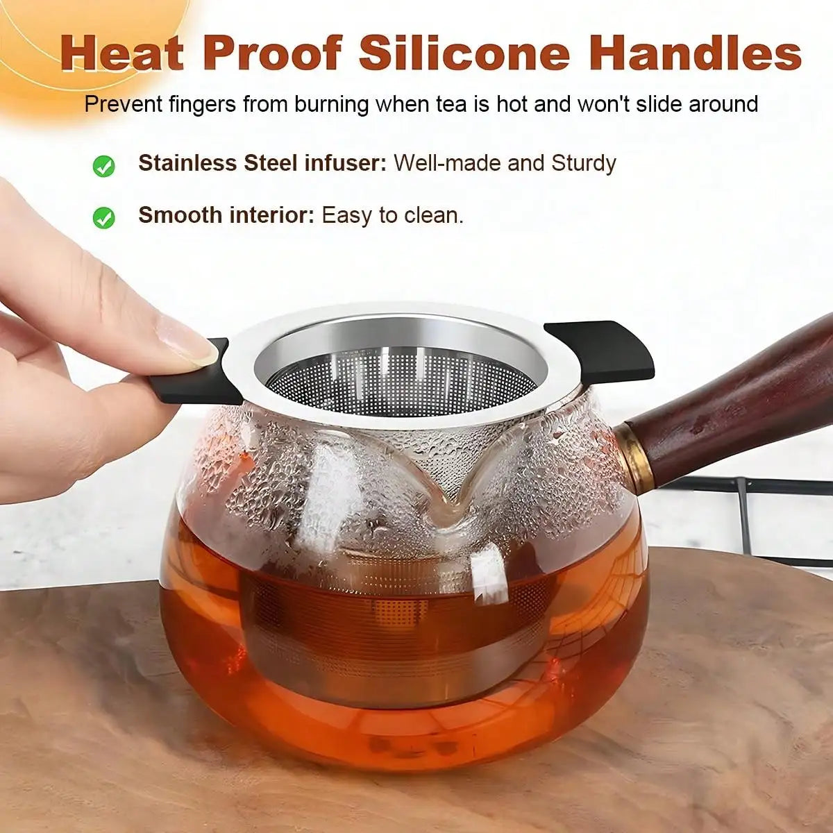 Infuseur à thé à mailles fines en acier inoxydable