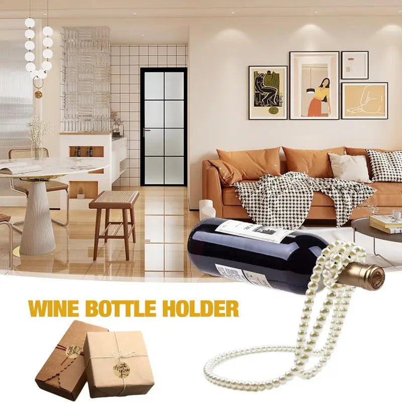 Support à Bouteille de Vin en Perles Équilibré