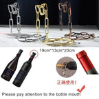 Support à Bouteille de Vin en Chaîne Équilibré