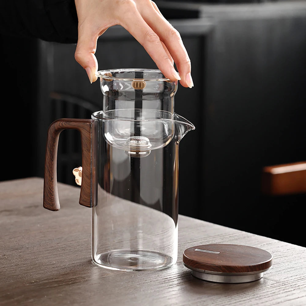 Théière magnétique en verre avec infuseur