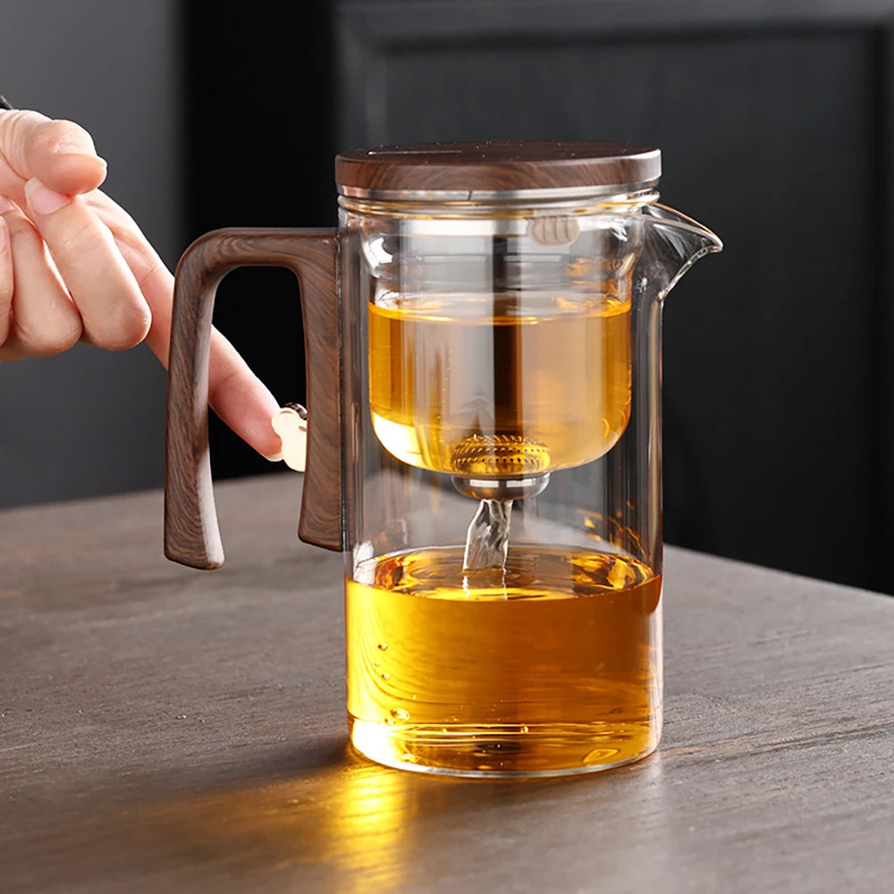 Théière magnétique en verre avec infuseur