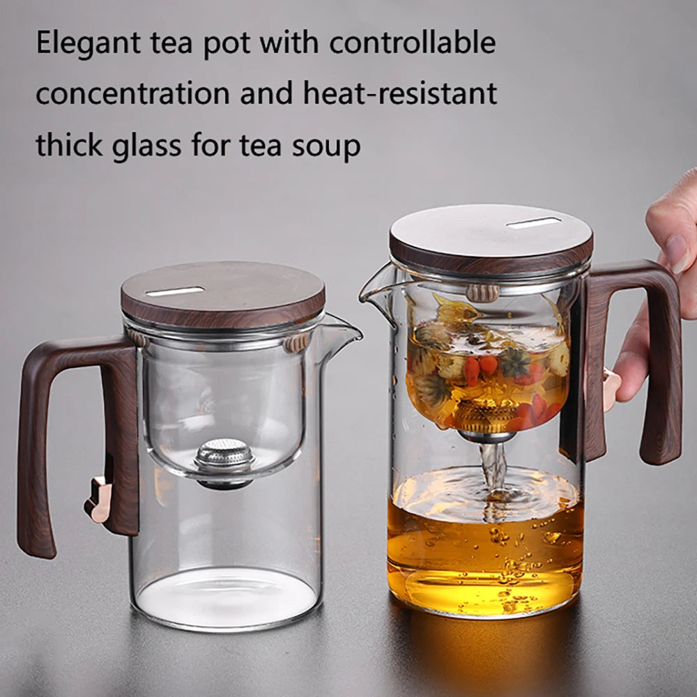 Théière magnétique en verre avec infuseur