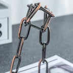 Support à Bouteille de Vin en Chaîne Équilibré