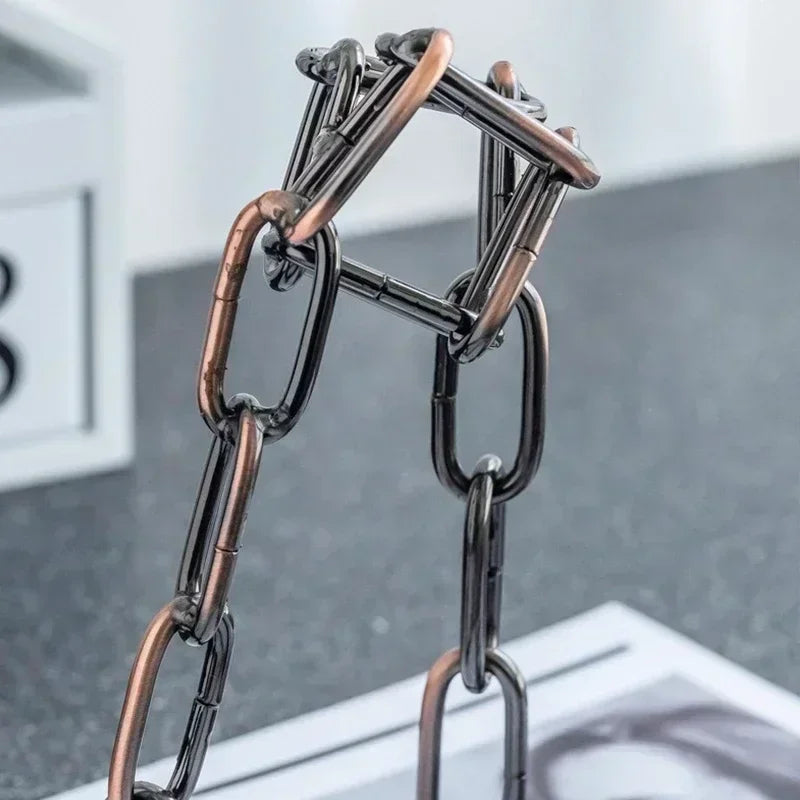 Support à Bouteille de Vin en Chaîne Équilibré