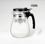 Théière en Verre avec Bouton et Filtre Intégré