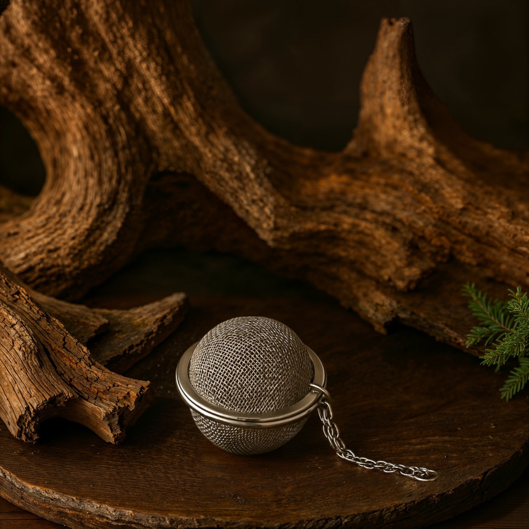 Boule à thé ronde en acier inoxydable