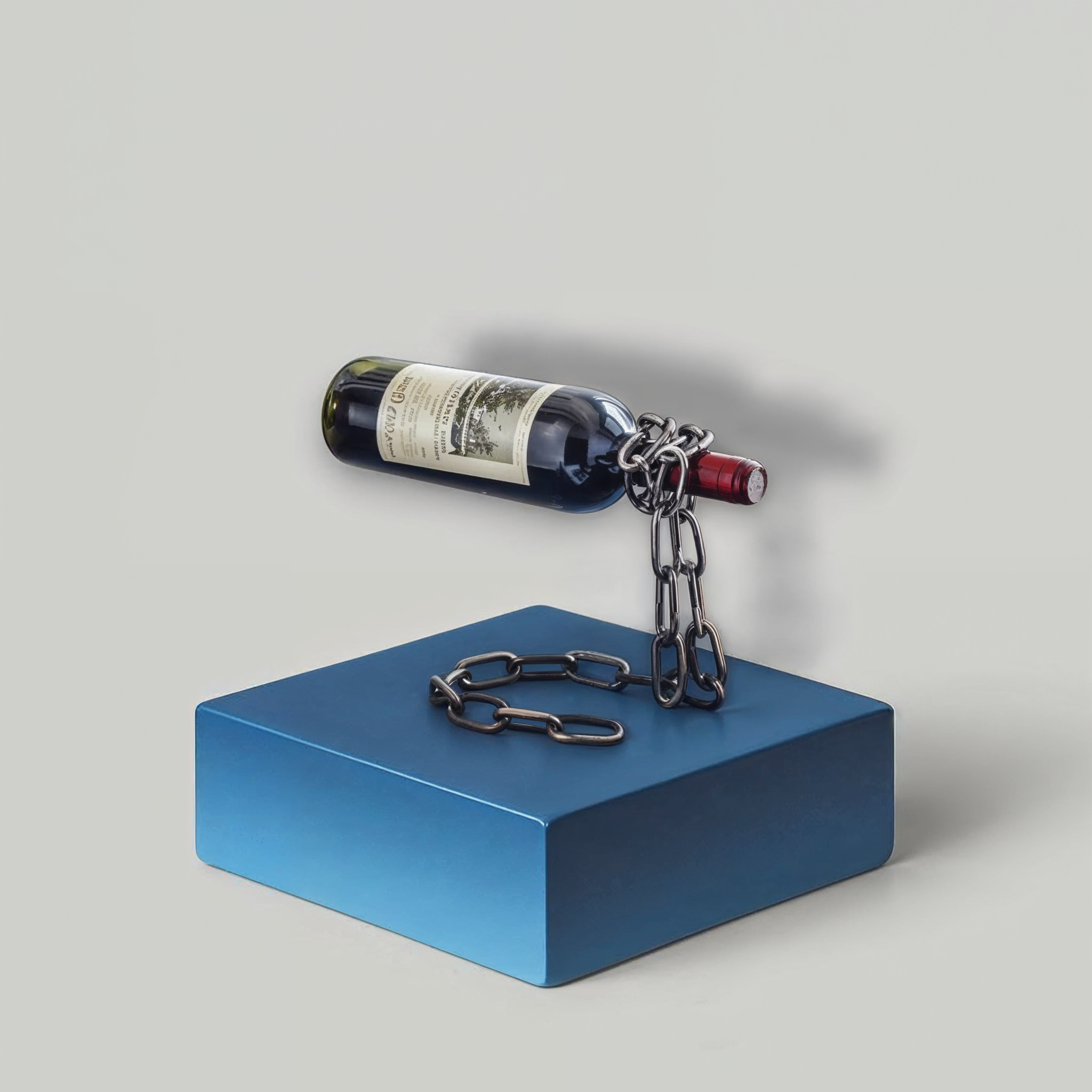 Support à Bouteille de Vin en Chaîne