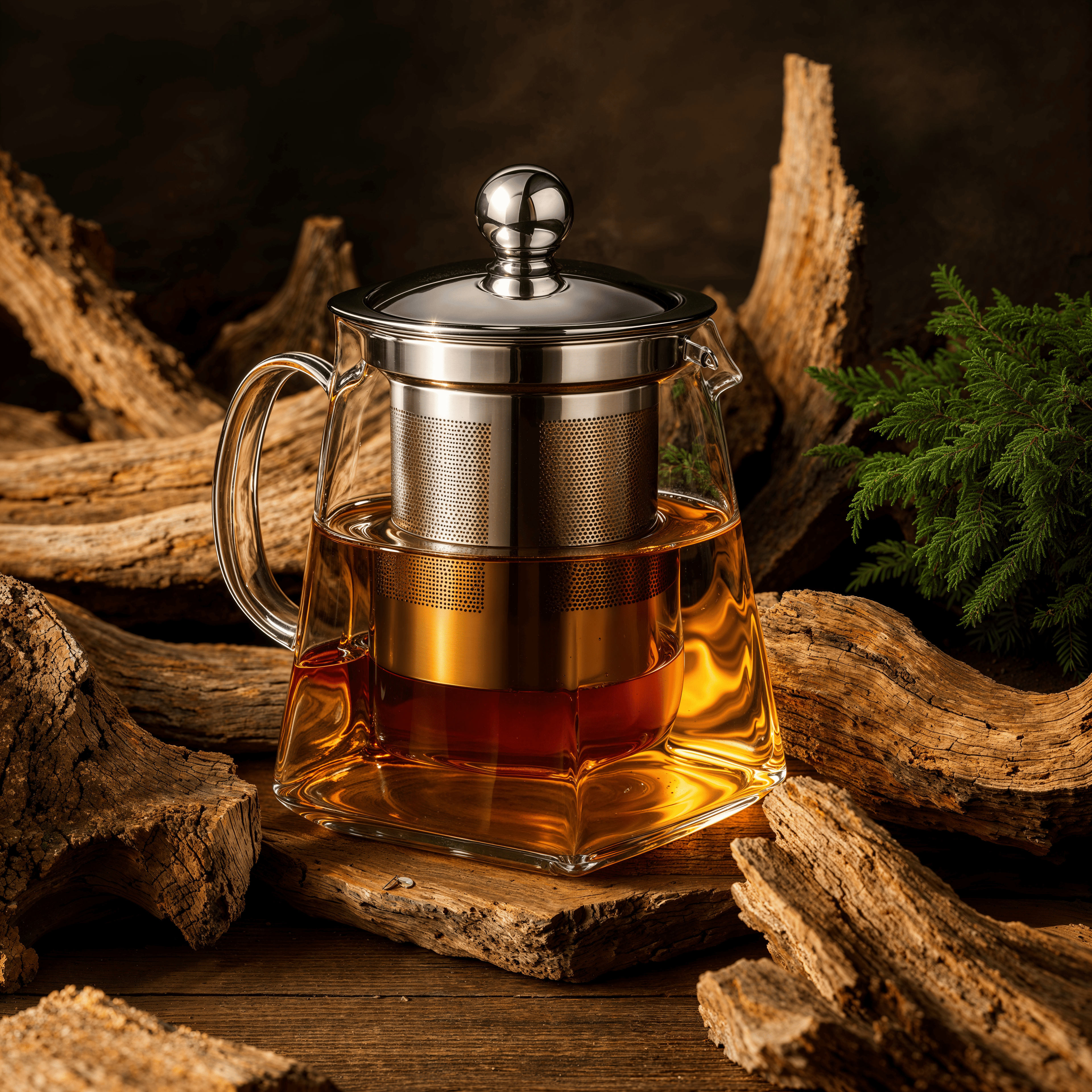 Théière en Verre avec Infuseur Inox