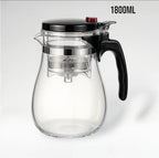 Théière en Verre avec Bouton et Filtre Intégré