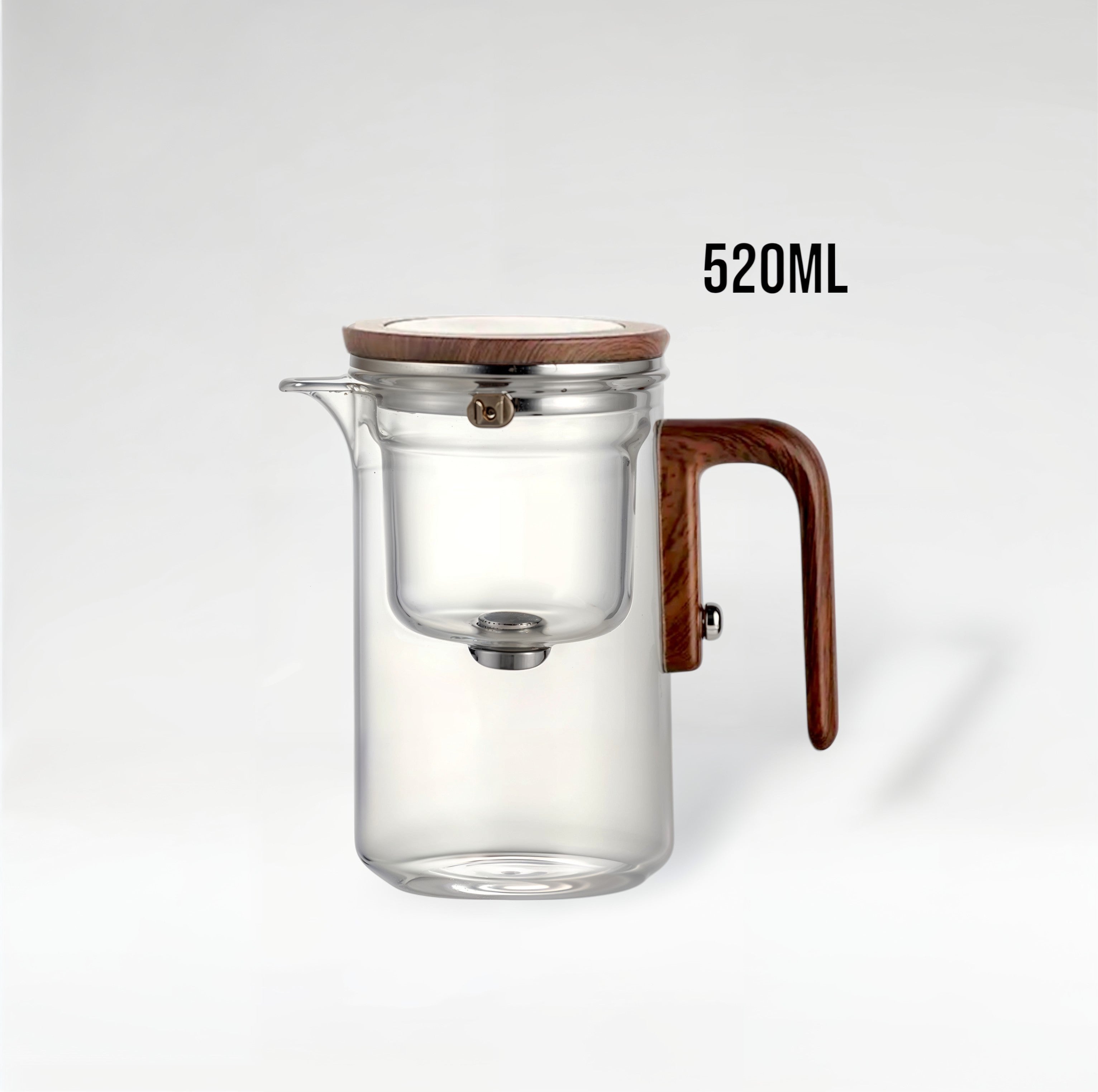 Théière magnétique en verre avec infuseur